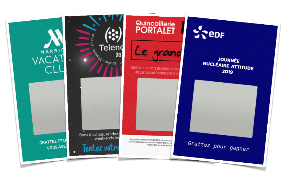 Cartes à gratter personnalisées pour votre commerce