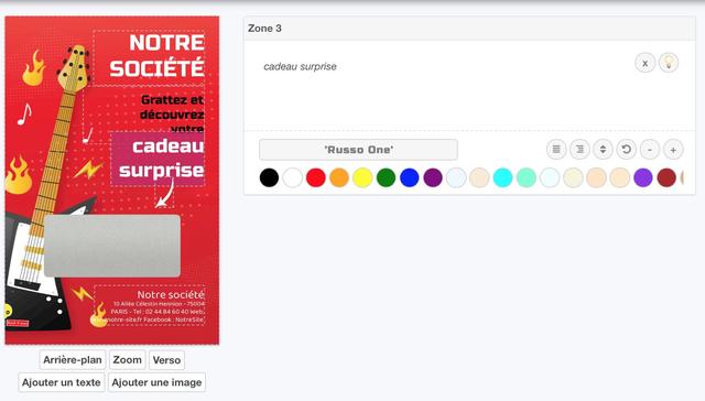 Ticket à gratter spécialisé boucherie jeu concours