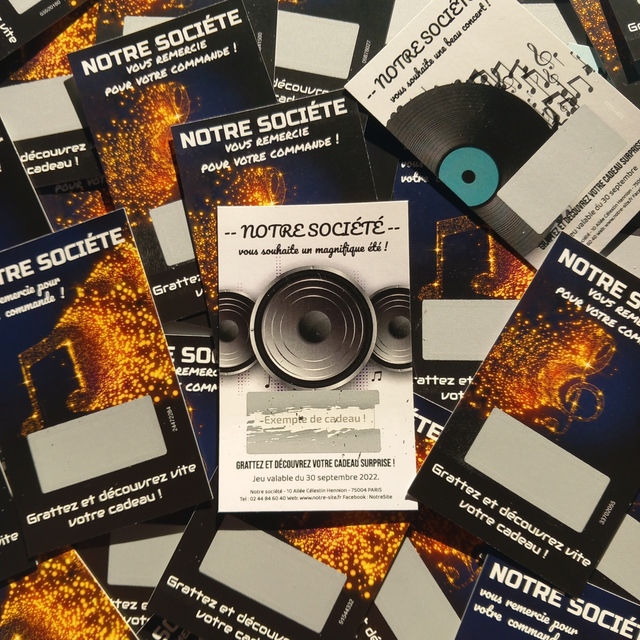 Tickets à gratter pour les festivals de musique et les discothèques