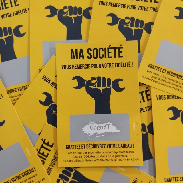 Tickets à gratter pour les magasins de bricolage