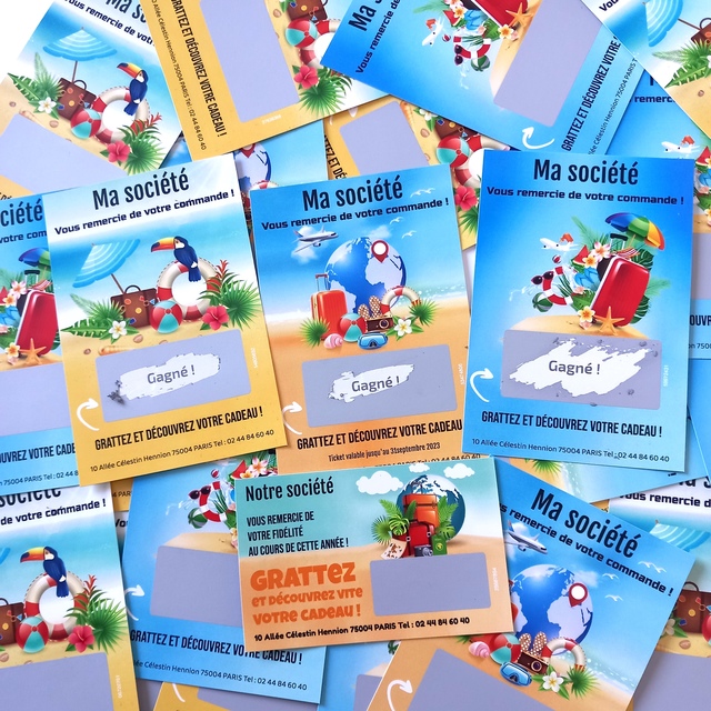 Tickets à gratter pour les agences de voyages