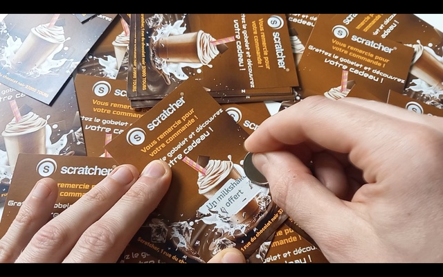 Ticket à gratter milk-shake