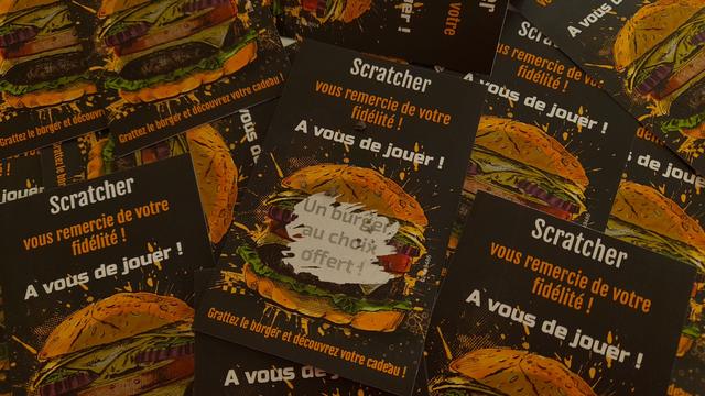 Carte à gratter burger