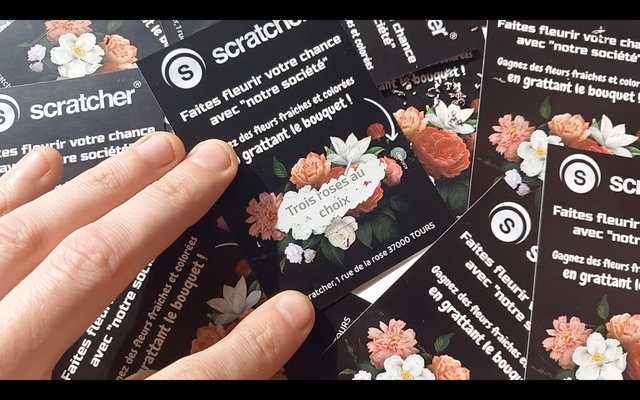 Cartes à gratter de fleurs