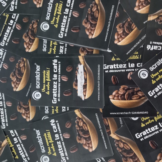 Carte à gratter café